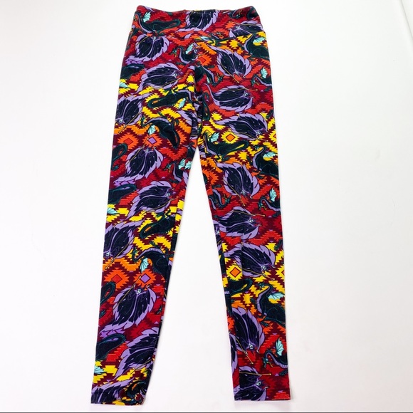 LuLaRoe Pants - LuLaRoe Leggings Disney Maleficent Dragon OS Red